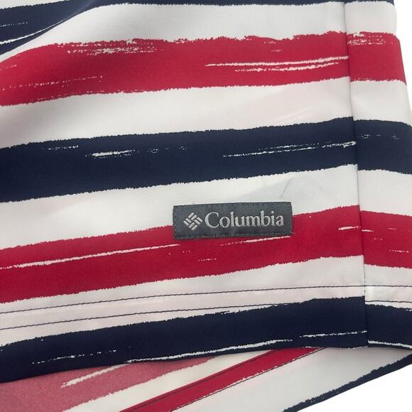 Columbia Summertide Stretch™ Printed Shorts Red White Blue Stripes Men Size 2X - Picture 5 of 9